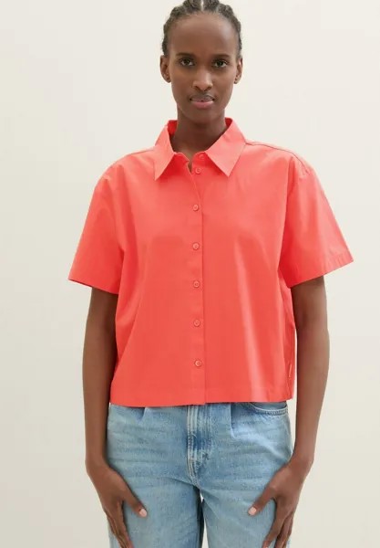 Блузка-рубашка TOM TAILOR DENIM, цвет plain red