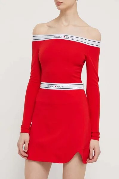 Юбка Tommy Jeans, красный