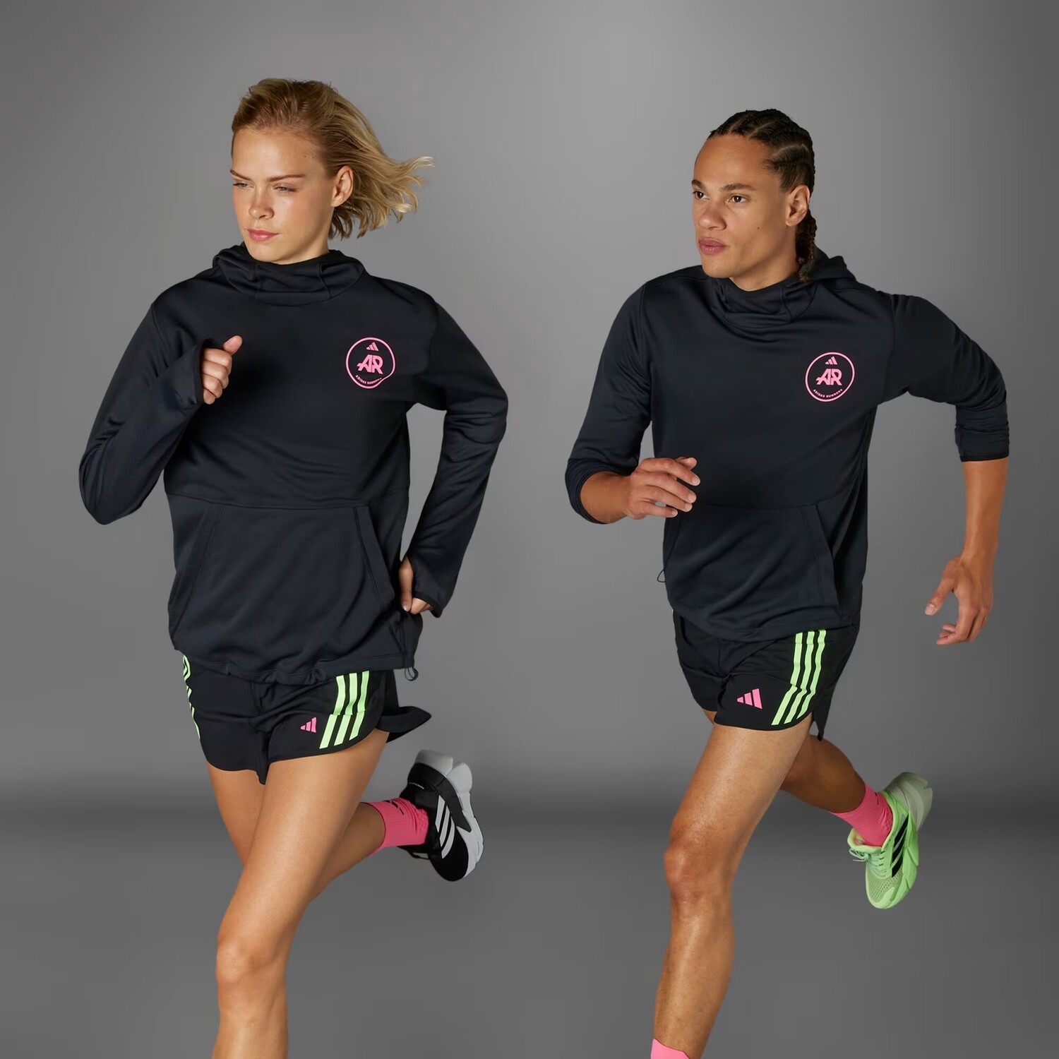 Худи Runners Own the Run (гендерно-нейтральный) Adidas, цвет Black
