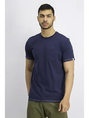MISTER Мужская темно-синяя футболка с коротким рукавом L
