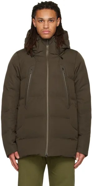 Коричневый пуховик Mizusawa Mountaineer Descente ALLTERRAIN
