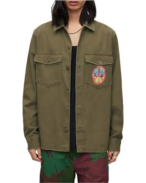 Рубашка AllSaints Ether Long Sleeve, цвет Cargo Green