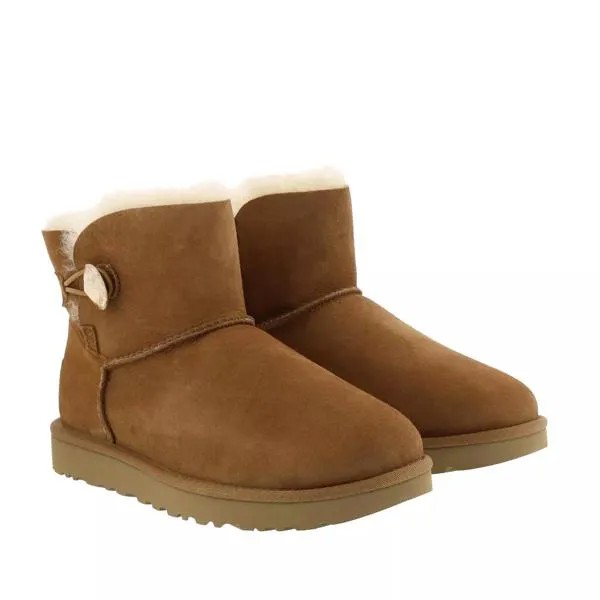 Сапоги w mini bailey button bling chestnut/gold Ugg, коричневый