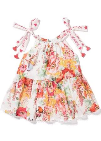 ZIMMERMANN Kids платье мини Mae с цветочным принтом