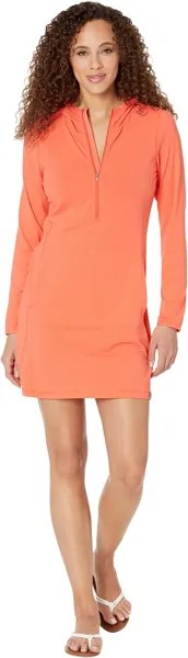 Туника с капюшоном и прикрытием для песочного пляжа L.L.Bean, цвет Hot Coral