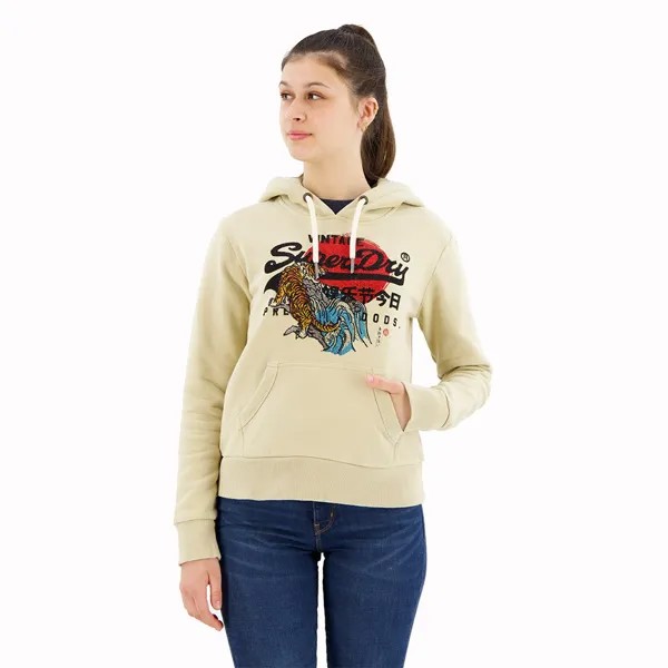 Худи Superdry Tokyo Vl Graphic, бежевый