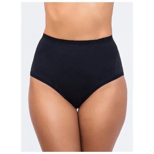 Vis-a-Vis Трусы слипы Basic макси, отделанные тесьмой, размер L, black