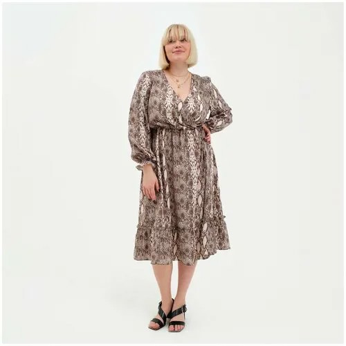 Платье женское MIST plus-size, р.54, бежевый