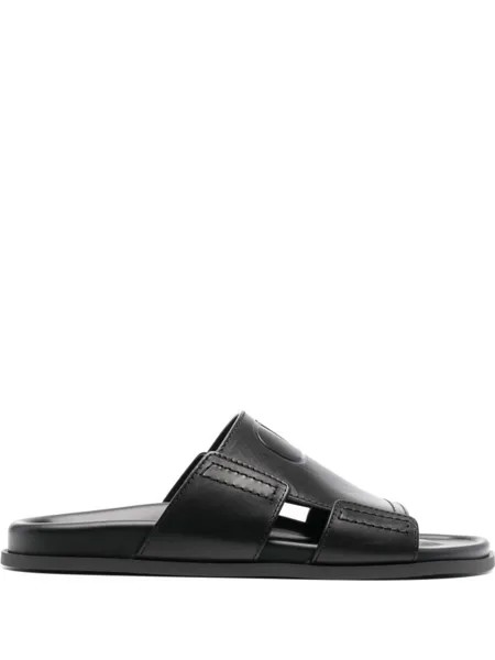 Valentino Garavani шлепанцы с логотипом VLogo Signature, черный