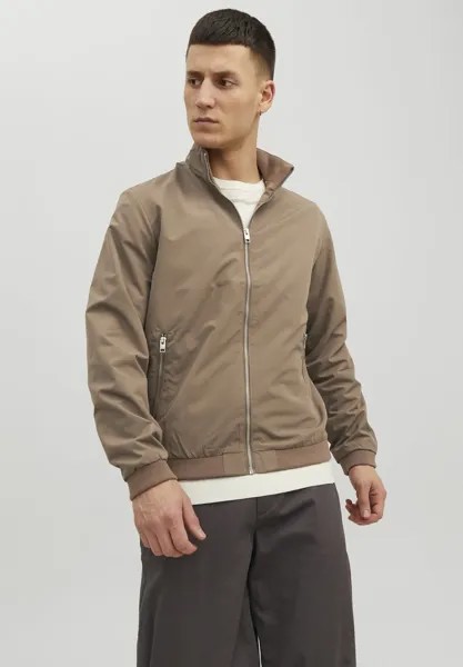 Куртка-бомбер JJERUSH HARRINGTON Jack & Jones, темно-коричневый