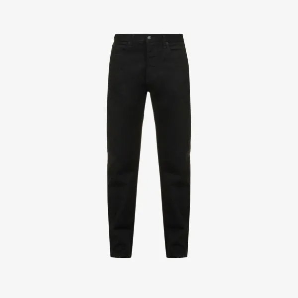 Джинсы прямого кроя из эластичного денима классического кроя Emporio Armani, цвет denim nero