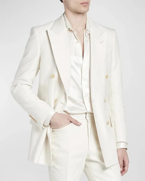 Мужская смокинг в полоску Cannete Atticus TOM FORD, цвет Ivory