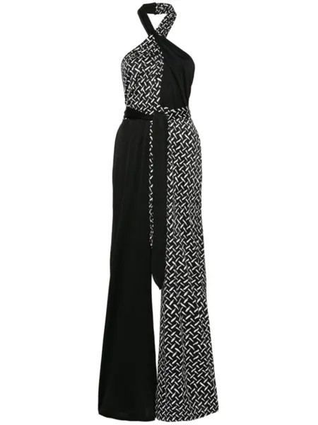 Diane Von Furstenberg комбинезон Cort с широкими брюками, черный