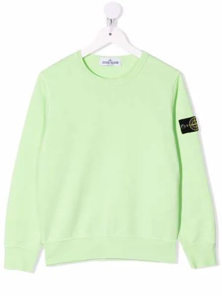 Stone Island Junior толстовка с нашивкой-логотипом