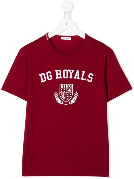 Dolce & Gabbana Kids футболка с принтом DG Royals