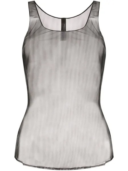 Maison Close топ Madame Rêve из тюля, черный