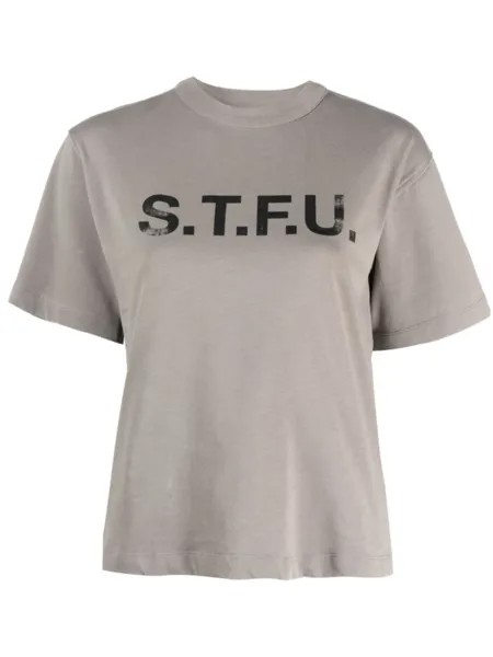 Heron Preston slogan-print cotton T-shirt, серый