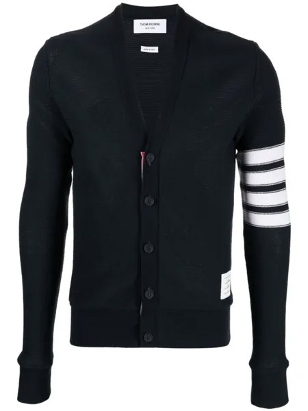 Thom Browne кардиган с полосками 4-Bar, синий