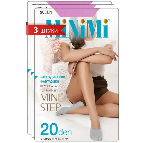 Подследники MiNiMi, 20 den, 6 пар, 3 уп., размер 0 (UNI), розовый