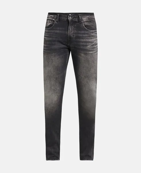 Прямые джинсы 7 for all Mankind, цвет Caviar Black