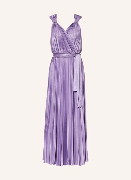 Плиссированное платье из атласа raffa Max & Co., фиолетовый