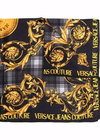 Versace Jeans Couture шелковый платок с узором