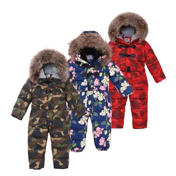 Зимняя одежда для детей до-30 градусов куртки для девочек камуфляжные пальто детский зимний комбинезон для девочек утепленная Детская куртка Верхняя одежда для мальчиков