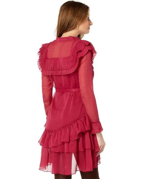 Платье Ted Baker Anastai Ruffle Mini Dress, цвет Deep Pink