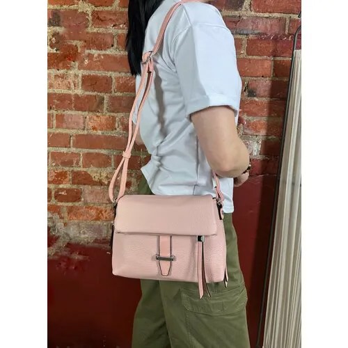 Сумка кросс-боди Batty Яркая сумка из экокожи G-2641-2Pink, фактура гладкая, рельефная, розовый