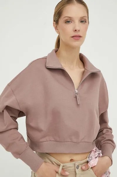 Хлопковая толстовка G-Star Raw, розовый