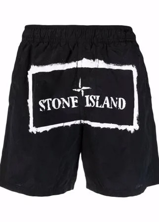 Stone Island плавки-шорты с логотипом
