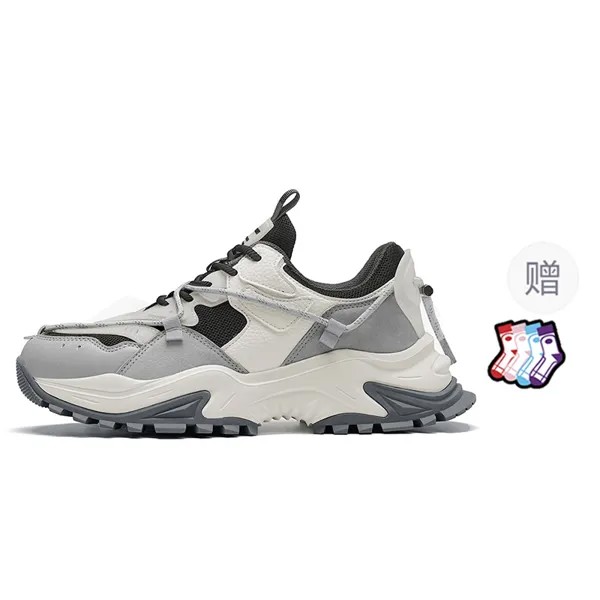 Кроссовки masongarments Shark Tooth Series Chunky Sneakers Unisex Low-top Heritage Gray, серый
