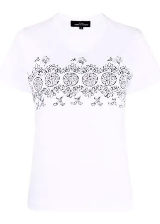 Comme Des Garçons Tricot футболка с цветочным принтом
