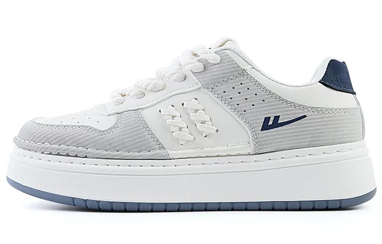Кроссовки WARRIOR Skateboarding Shoes Unisex Low-top White/Gray, белый/серый