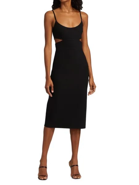 Платье-футляр с вырезами Michael Kors Collection, черный