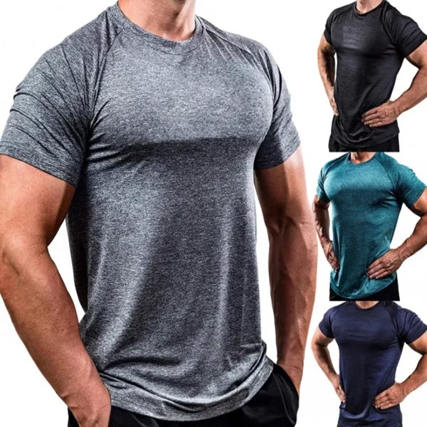 2021 быстросохнущие футболки для тренировок и бега, компрессионные топы для фитнеса, дышащая мужская одежда для мужчин, мужские спортивные фу...