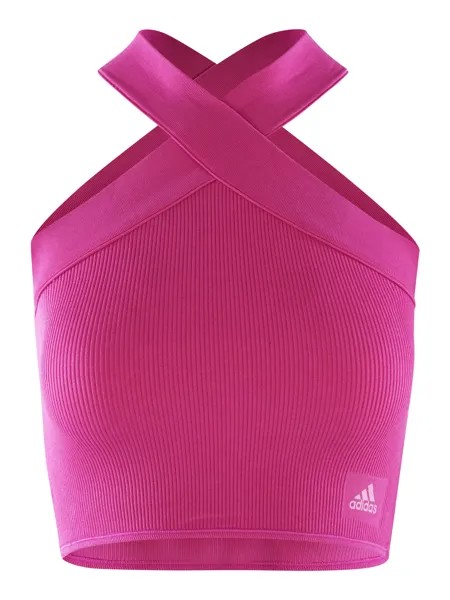 Бюстье adidas HALTER BRALETTE, цвет beere