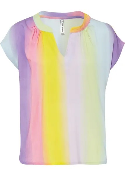 Блузка с эффектом омбре Rainbow, белый