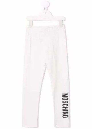 Moschino Kids легинсы с логотипом