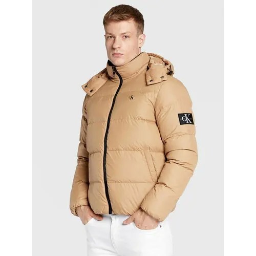 Пуховик Calvin Klein Jeans, размер S [INT], коричневый