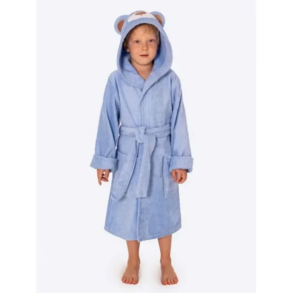 BabyBunny Детский махровый банный халат с вышивкой Медвежонок