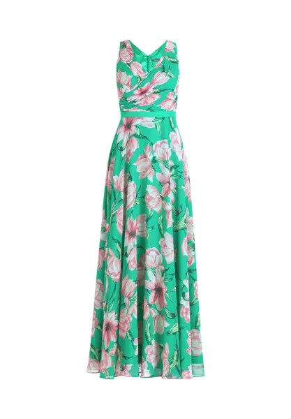 Вечернее платье со складками Vera Mont, цвет Green/Rosé