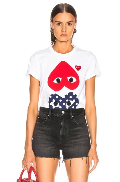 Футболка Comme des Garçons Logo Emblem, белый