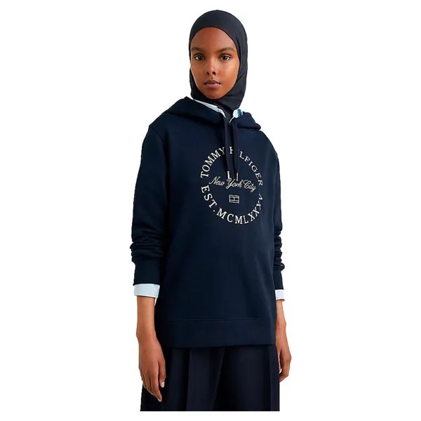 Худи Tommy Hilfiger Regular Metallic Roundall, синий