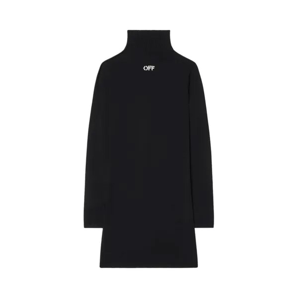 Платье Off-White Off Stamp Slick Mini Dress, черный/белый