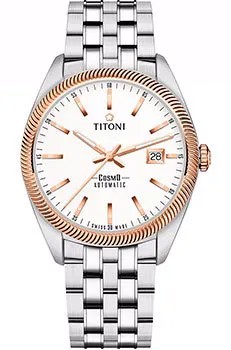Швейцарские наручные  мужские часы Titoni 878-SRG-606. Коллекция Cosmo