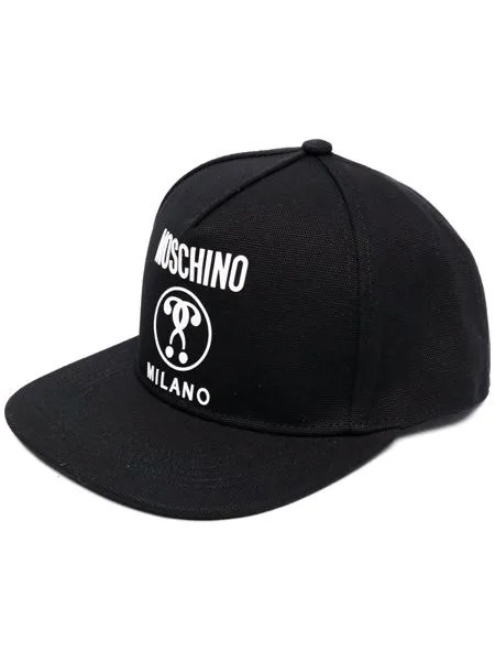 Moschino шестипанельная кепка с нашивкой-логотипом