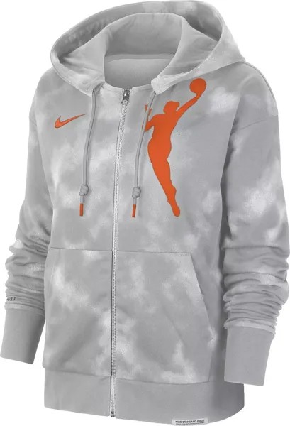 Женская серебряная куртка Nike WNBA на молнии стандартного выпуска с полной молнией