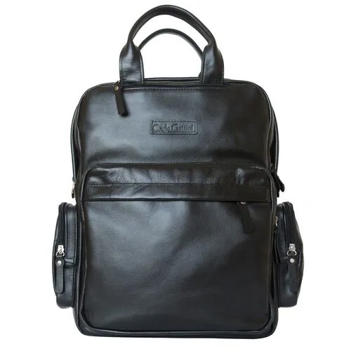 Мужской кожаный рюкзак-сумка Carlo Gattini Reno black 3001-01