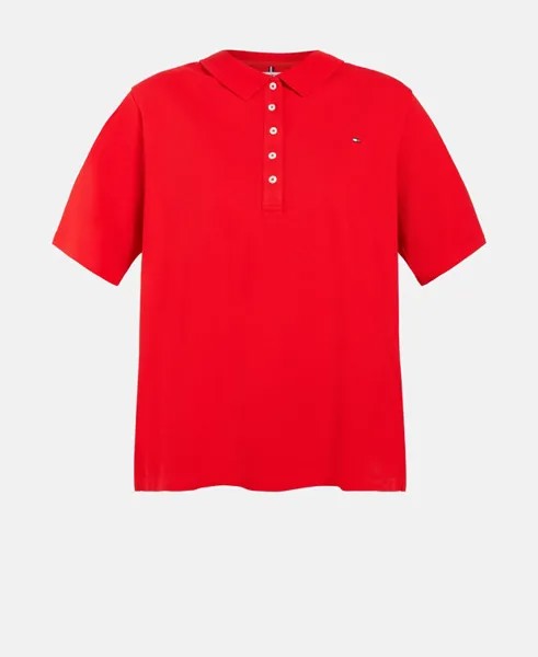 Рубашка поло Tommy Hilfiger Curve, темно-красный